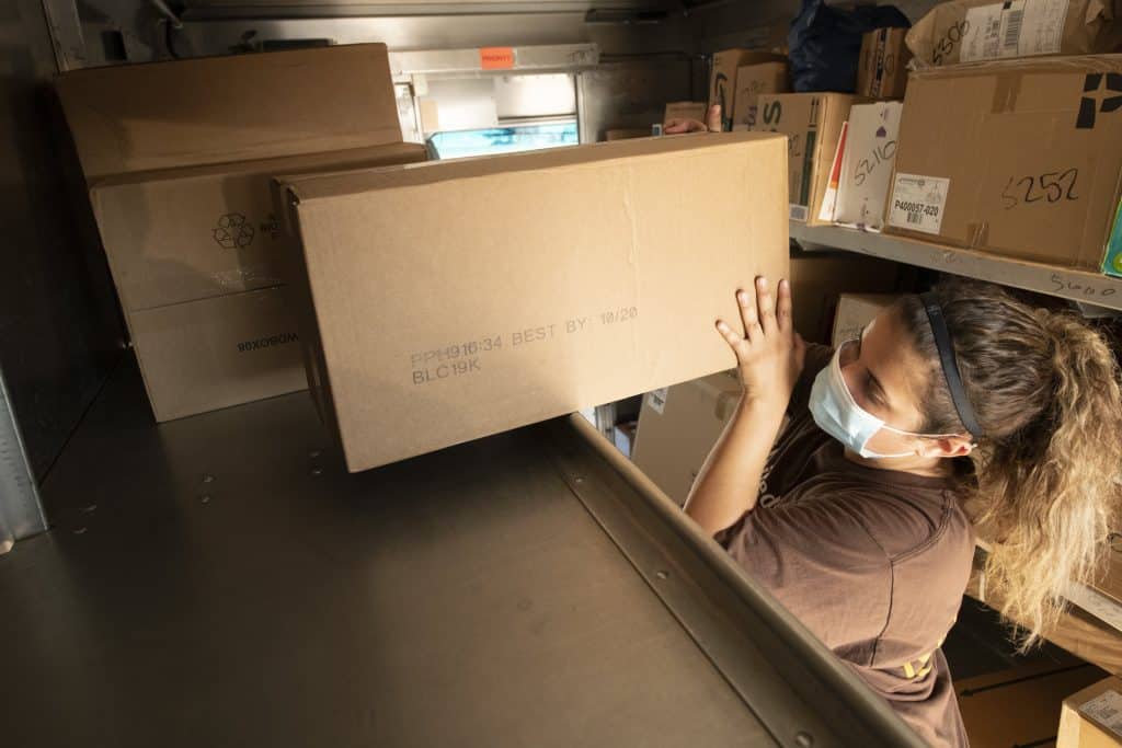 UPS package handler